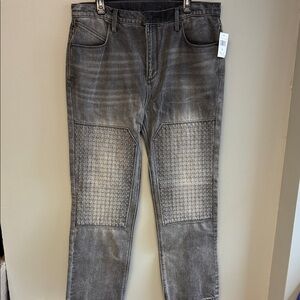 RTA Ricardo Slim Carpenter Jeans Grey Storm NWT 38